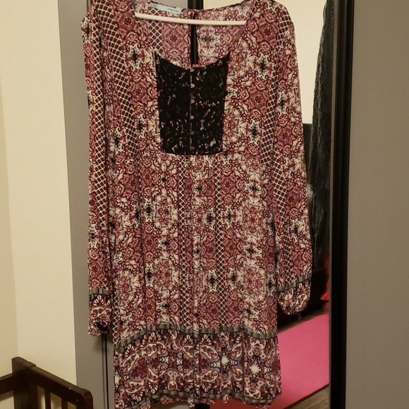 Long sleeve boho dress - Picture 1 of 3